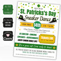 st pattys sneaker dance invitation flyer